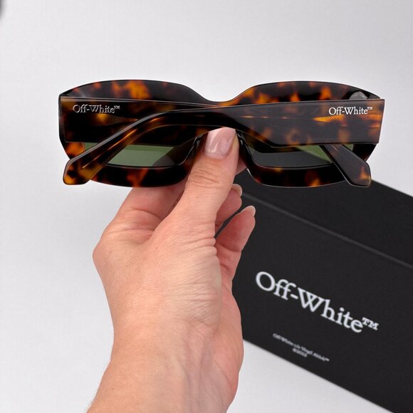 Off-White CHARLOTTE Women Sunglasses Havana Rectangle Frame Model OERI138 6055